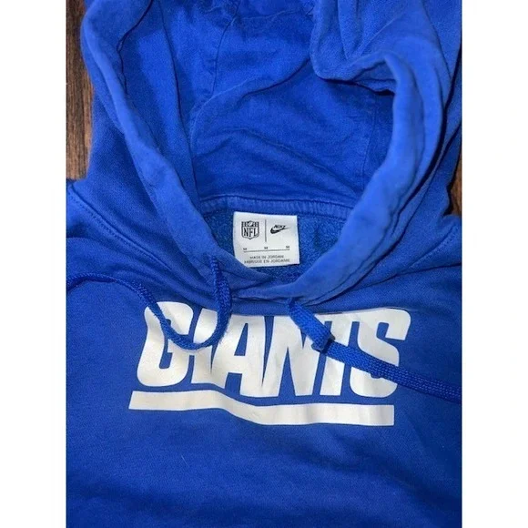 Vintage Mens Nike NFL New York Giants Blue hoodie white tag Used - Picture 3 of 7